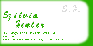 szilvia hemler business card